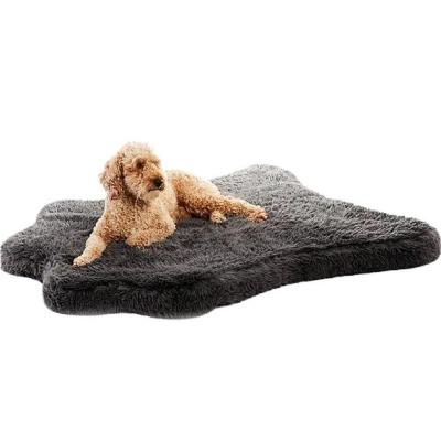 China Durable Soft Faux Fur Dog Bed Mat Plush and Fluffy Pet Padded Orthopedic Pet Dog Bed Memory Foam Dog Bed Ultra Comfortable for sale