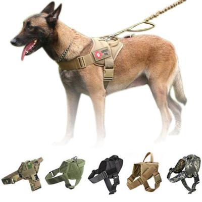 China No Viable Pulls Single Adjustable Nylon Army Chest Dog Tactical Military Vest Harness for sale