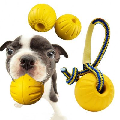 China Wholesale Stocked Dog Ball Training Bite Pull Ring Pet Interactive Toy EVA Foam Bite Resistant Dog Chew Toys for sale