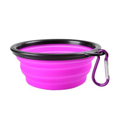 China Free Sample Silicone Pet Automatic Collapsible Water Bowl Collapsible Travel Dog Bowl for sale