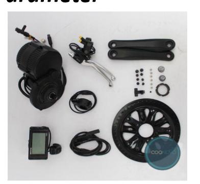 China 8 fun bafang 48V/1000Wmid crank motor electric bike conversion kit /mid drive motor ebike kits BBS01 for sale