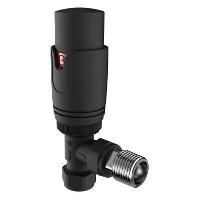 China Modern Hot Sale DN15 DN25 Black DOZ Thermostatic Radiator Valves TRV for sale