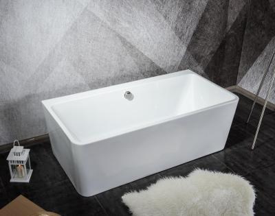 China Good Quality New Design Freestanding White Artificial Stone Bathtubs In Bathroom Hotel for sale