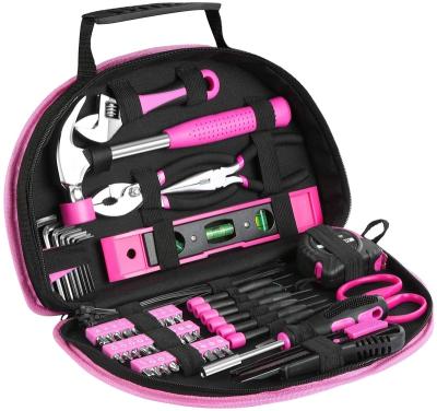 China Car Tool Kit OFF Sale 2022 Pink DIY Professional Mechanic 63 Pieces Tool Kit Bag DIY Tools Household for sale