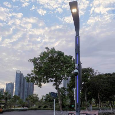 China Modern Intelligent Solar Lighting System Street Lights With CCTV Camera Advertising Screen for sale