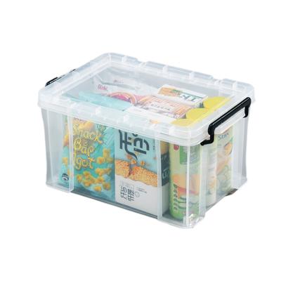 China Viable Clear Plastic Storage Box Tote Bin Storage Container Box With Lid for sale