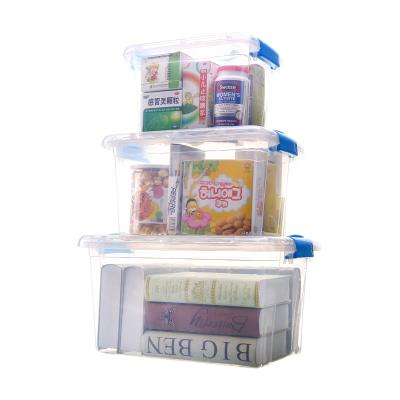 China Sustainable PP Plastic Storage Box With Handles For Toys And Sundries Cheap Set Plastic Storage Container for sale