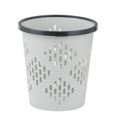 China Sustainable plastic trash can with handles household wastebin kitchen trash can for sale