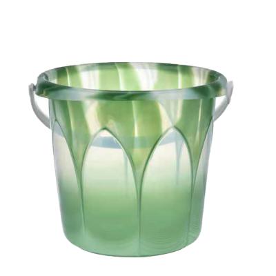 China New Design Sustainable Household Cleaning Tools Handle Pail Backet Stocked Plastic Water Buckets for sale