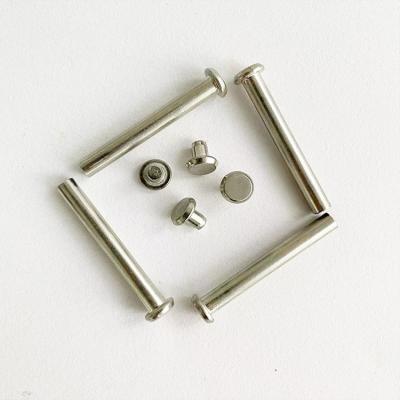 China Universal Stainless Steel Rivet 304 Stainless Steel Rivet Flat Head Male And Female Double Head Rivets for sale