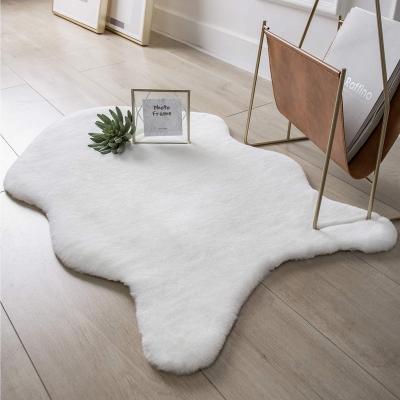 China Washable Rug Ultra Soft Faux Rabbit Fur Couch Cover Chair Lint Bedside Pad Mat Area Rugs For Bedroom Floor Living Room for sale