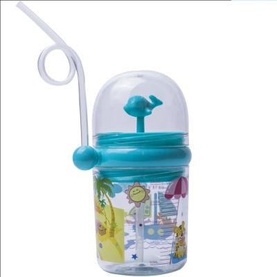 China New Creative Children's Whale Water Spray Cup with Straw Children Cup Cute Cartoon for sale