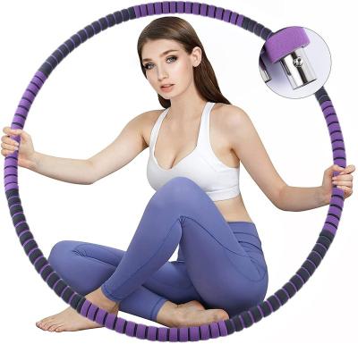 China Wholesale Circles 8 Sections Polynesian Dance Stainless Steel Fitness Detachable HULAHOOP Workout for sale