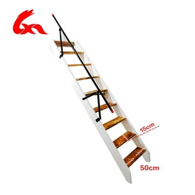 China Folding Ladders Factory Supplier Retractable Folding Attic Ladder With Handrail for sale