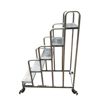 China Stainless Steel Foldable Step Stool With Armrest Can Be Customized Step for sale