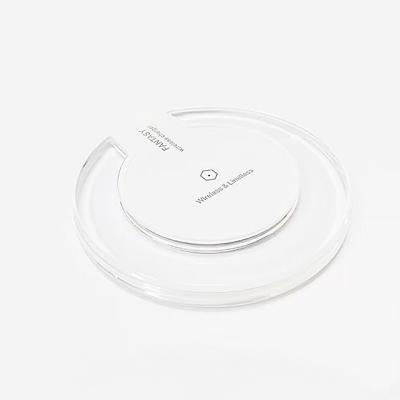 China Wireless Charger W2 Qi Round Base 5W Crystal Wireless Charger Wireless Charger is suitable for mobile phones which can be charged wirelessly for sale