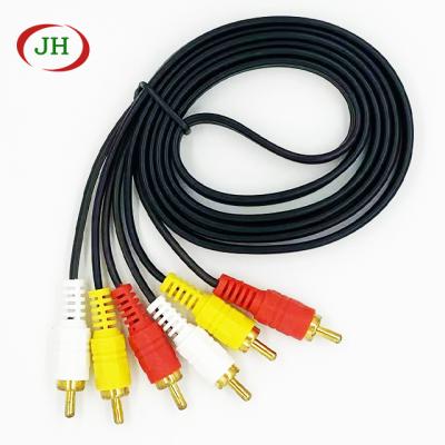 China Durable 3RCA to 3 RCA Audio Cable 1.5m for Video-Audio Cable TV Cable VCD DVD Blu-ray AV Amplifier Speaker for sale