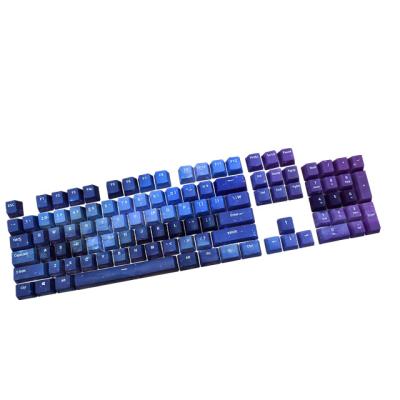 China Gradual Computer Keyboard Sublimation 104keys Cherry Purple Thermal Style Switches Keycaps For Mechanical Keyboard for sale