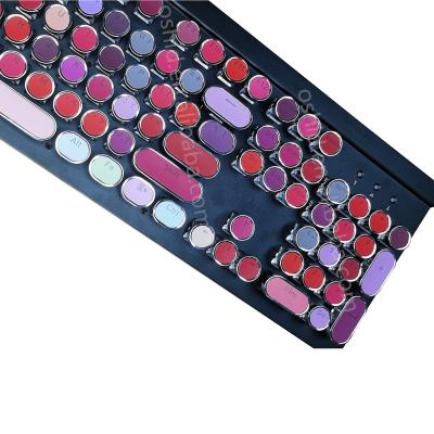 China Computer Keyboard 104 Keys ABS Lipstick Multicolor Transparencies Plated Round Keycap Typewriter For Computer Keyboard for sale