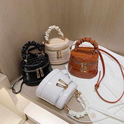 China New Design Fashion High Quality, Wrinkle Handle Cross - Body Handbags / Crocodile Pattern Mini Shoulder Bag Women Purse for sale