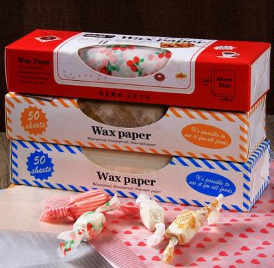 China Colorful Food Wrapping Candy Wrapping Wax Paper Food Wrapping Paper for sale