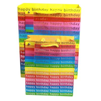 China Recyclable Fancy Birthday Gift Bag Paper Sack Bag Manufacturer for sale