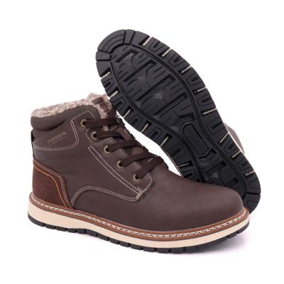 China Wholesale Anti-slippery Men Winter Snow Boots PU Leather Winter Boots For Men for sale