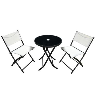 China Wholesale 3 Pcs Traditional Outdoor Round Garden Restaurant Dining Tables And Patio Chair Sets Furniture for sale