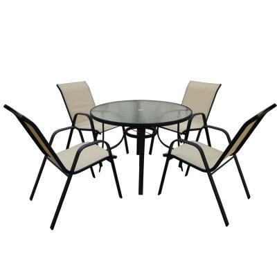 China Super Traditional Garden Table And Chair Space Saving Steel Furniture Dining Sets for sale