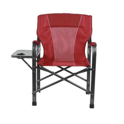 China Modern White Steel Folding Movie Metal Frame Miniature Makeup Folding Outdoor Director Chair With Side Table for sale