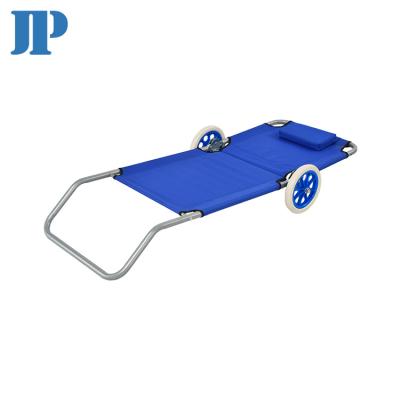 China Outdoor Space Saving Recliner Fishing Chair Metal Blue Beach Leisure PP Bag in Carton Customized Cooler with Wheels and Sunshade Ourdoor for sale