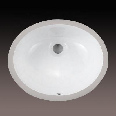 China Industrial White Cupc Bathroom Vanity Single Bowl Ceramic Undermount Sink For Countertop for sale