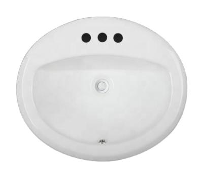 China 2017 Modern Oval Vanity 3 Hole Undermount Ceramic Sink Or Drop In Lavatory for sale