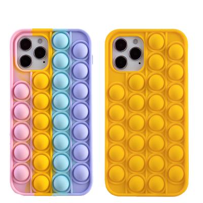 China Anti-drop 2021 The Jumping Off Shockproof Silicone Back Cover Phone Case For The Moving Person Toy Phone Case Push Bubble Phone 12 for sale