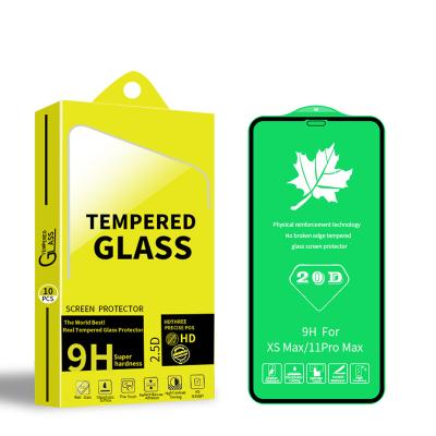 China Latest Mobile Phone Products 9h Screen Protector 2.5d Arc Edge Tempered Glass Screen Protector Film Large For iphone 12 pro 11 max Xs Xr 7 8 for sale