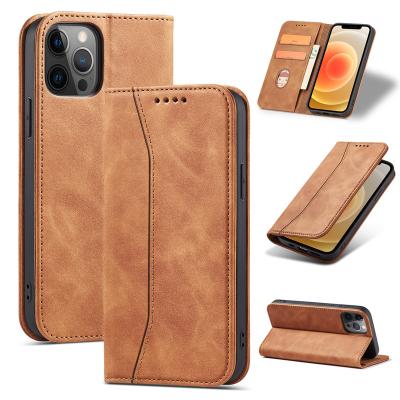 China Luxury Full Protection PU Leather Retro Book Flip Cover Wallet Case For Phone i 11 12 Pro Max Xs Xr 7 8 Plus Se 2020 Cell Phone Bags for sale