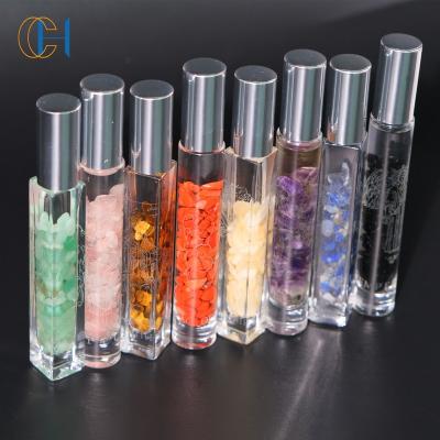 China Personal Care Newcomers Crystal Healing Oil Bottles Wedding Anniversary Gift Bottles For Essential Oils for sale