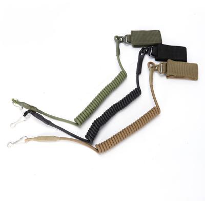 China Nylon Tactical Molle Plastic Elastic Sling Flashlight Rope Belt Lanyard anti loss Strap for sale