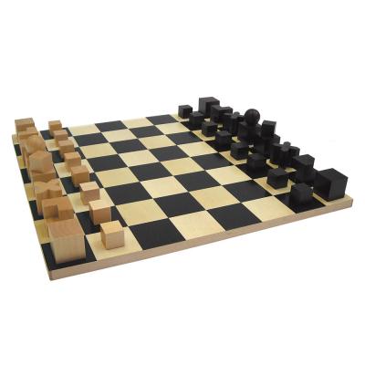 China Eco-friendly Customized Design Wooden Chess Board Chess Pieces Education Chess Sets for sale