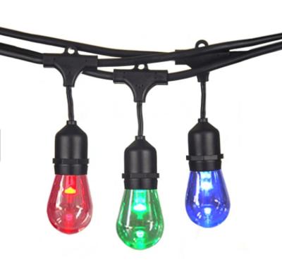 China Luz de hadas de cuerdas de goma de Navidad de cobre multicolor LED RGB en venta