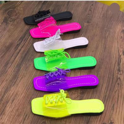 China Fashion Trend Candy Color Slipper Ladies NEW Flip Flops Slippers Summer Plus Custom Slippers Women Shoes Sandals for sale