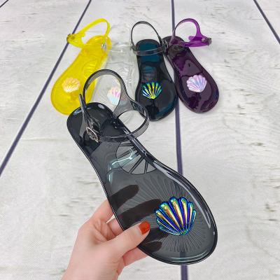 China New fashion trend women's brick shell leisure beach outdoor sandals popular inlaid noise fashion and style comfortable slipper for sale