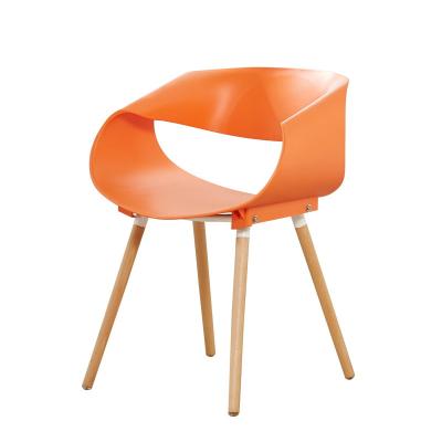 China New Design Beech Wood Modern Fashion Leisure Cafe Chair Lounge Relaxable Plastic Chair for sale