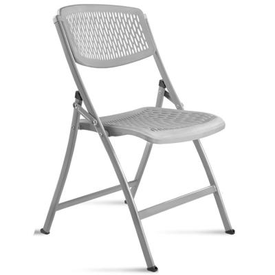 China Silla Plegable Plastic Foldable Common Chair Large Steel Frame Modern Heavy Duty White Style Outdoor Furniture Cushion Garden Feature for sale