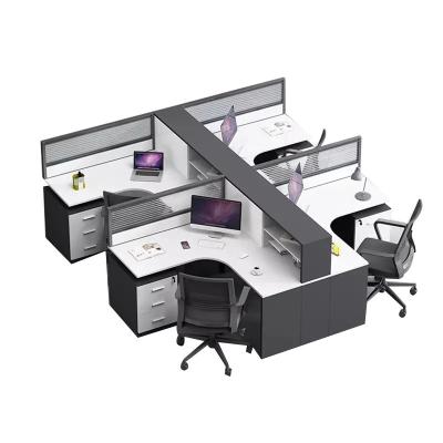 China woskstation Modern Office Partition Office Partition 4 Seat Partition Screen Modular Workstation for sale