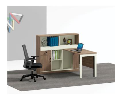 China PANEL Office Equipment Desk with Bookcase Executive Desk with Wood Cubicle Desk for sale