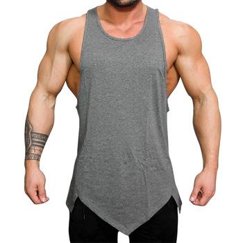 China Summer Hot Sale QUICK DRY Men's Cotton Fitness Casual GYM Sleeveless Running Tank Tops for sale