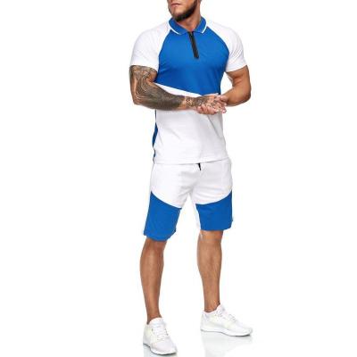 China Breathable Men's Sports Suit Running Short Sleeve T-shirt Shorts 2 Sets Men's Wear 2021 Summer Men's Casual Suit Sweatsuit for sale