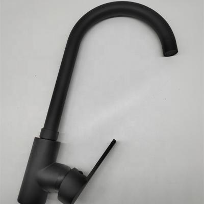 China Kitchen Faucet Matte Black Zinc Kitchen Faucet Hot And Cold Mixer Taps Building Materials Cheap Hot Sale Metered Kitchen Faucet for sale