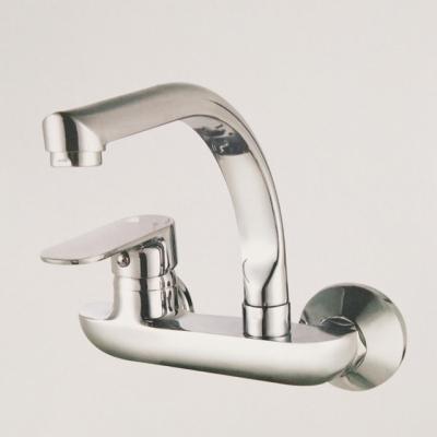 China Hot And Cold Zinc Kitchen Mixer Taps Building Materials Hot Sale Metered Metered Kitchen Faucet Wall Mounted Mixer for sale